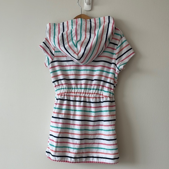 Carter's Striped Kids Swim Coverup - White, Pink, Green, Black - Picture 2 of 2